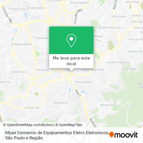 Mpex Comercio de Equipamentos Eletro Eletronicos mapa