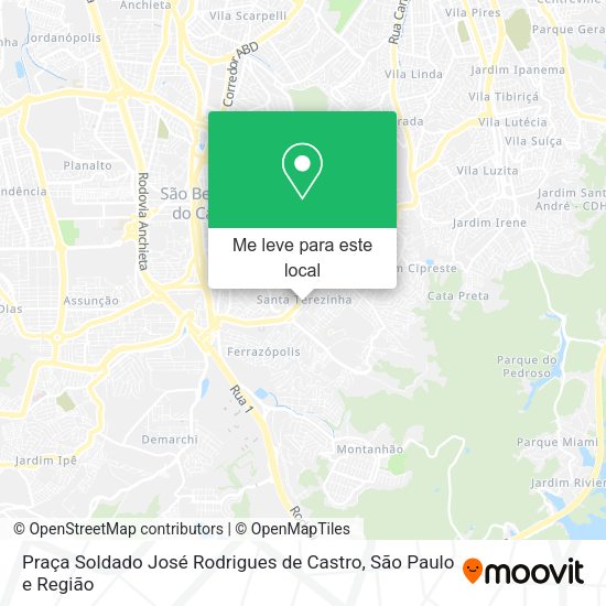 Praça Soldado José Rodrigues de Castro mapa