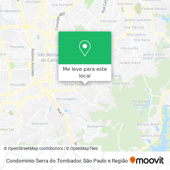 Condominio Serra do Tombador mapa