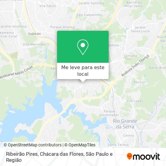 Ribeirão Pires, Chácara das Flores mapa