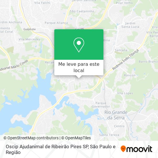 Oscip Ajudanimal de Ribeirão Pires SP mapa