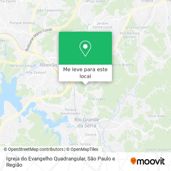 Igreja do Evangelho Quadrangular mapa