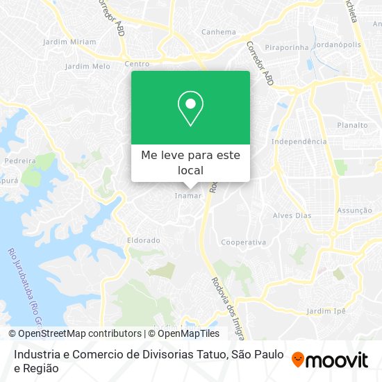 Industria e Comercio de Divisorias Tatuo mapa