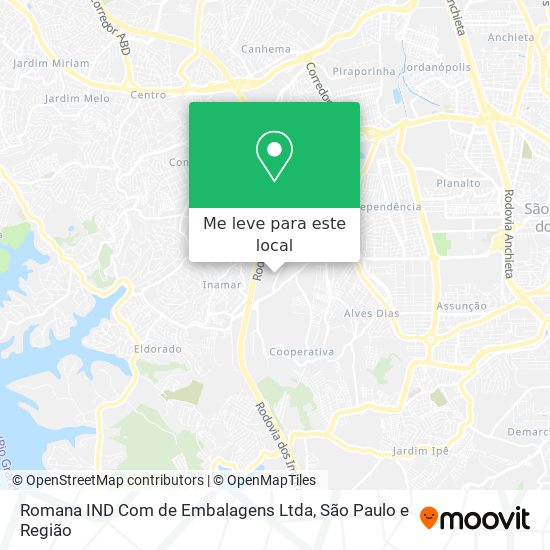 Romana IND Com de Embalagens Ltda mapa