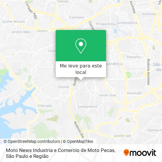 Moto News Industria e Comercio de Moto Pecas mapa