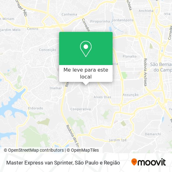Master Express van Sprinter mapa
