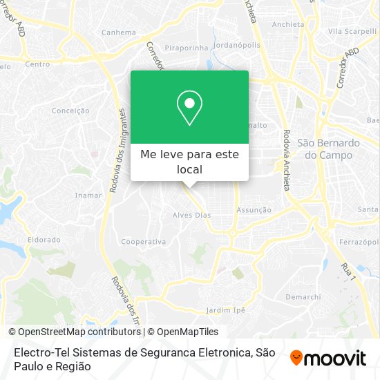 Electro-Tel Sistemas de Seguranca Eletronica mapa