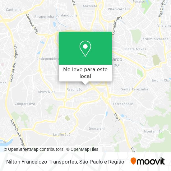 Nilton Francelozo Transportes mapa