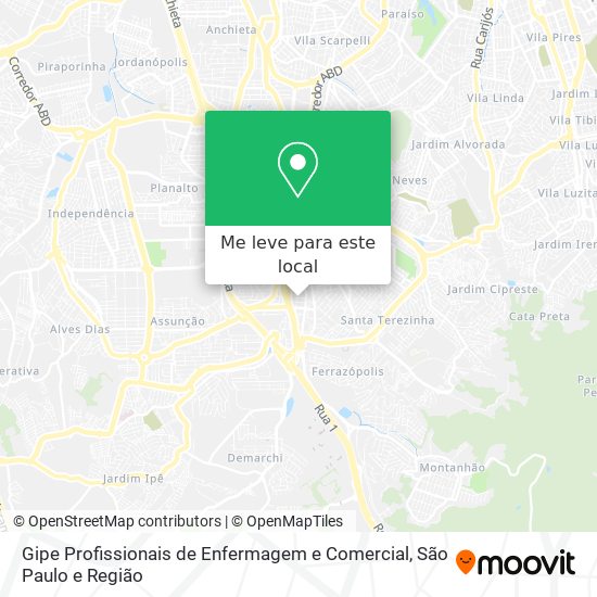 Gipe Profissionais de Enfermagem e Comercial mapa