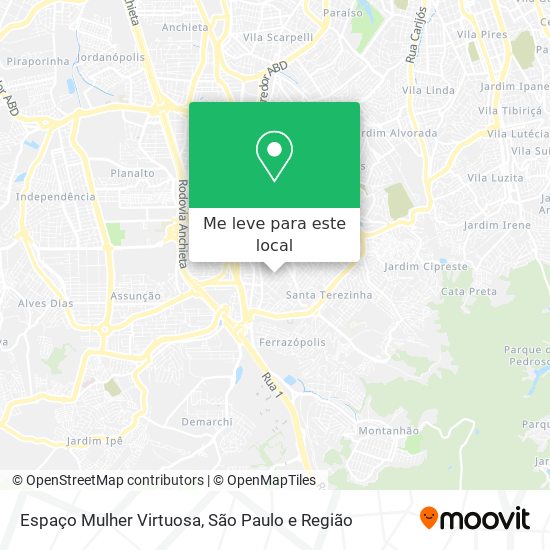 Espaço Mulher Virtuosa mapa