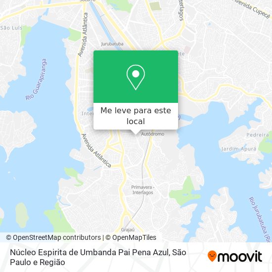 Núcleo Espirita de Umbanda Pai Pena Azul mapa
