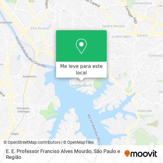E. E. Professor Franciso Alves Mourão mapa