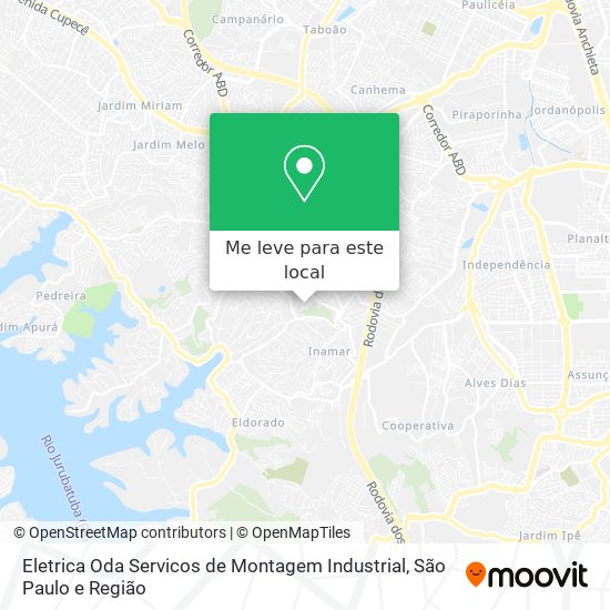 Eletrica Oda Servicos de Montagem Industrial mapa