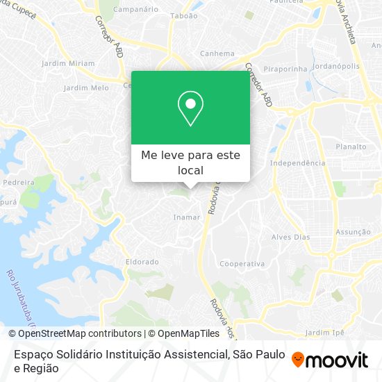 Espaço Solidário Instituição Assistencial mapa