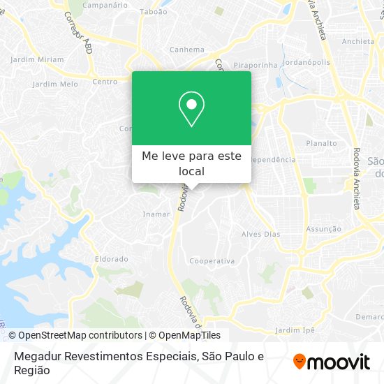 Megadur Revestimentos Especiais mapa