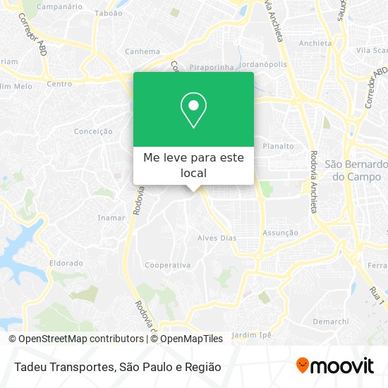 Tadeu Transportes mapa