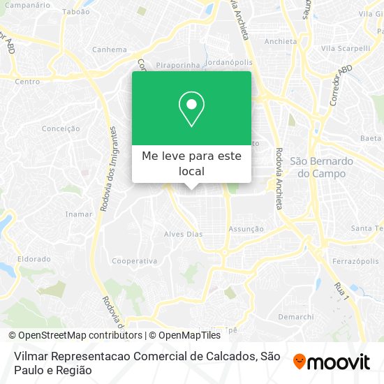 Vilmar Representacao Comercial de Calcados mapa