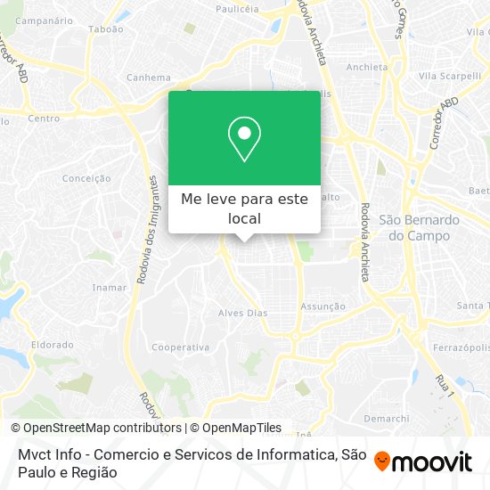 Mvct Info - Comercio e Servicos de Informatica mapa