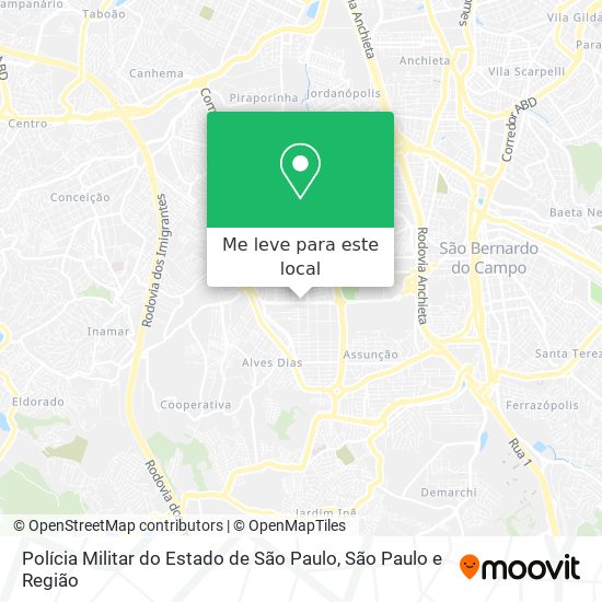 Polícia Militar do Estado de São Paulo mapa