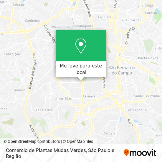 Comercio de Plantas Mudas Verdes mapa