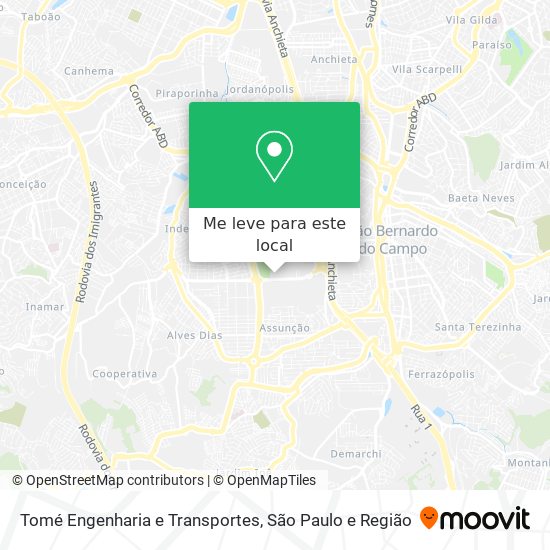 Tomé Engenharia e Transportes mapa