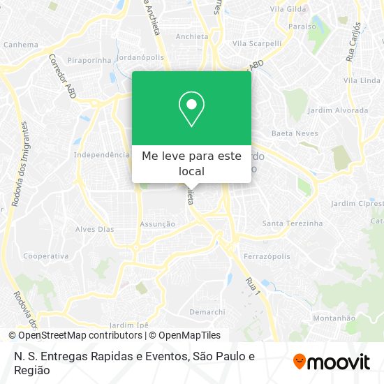 N. S. Entregas Rapidas e Eventos mapa