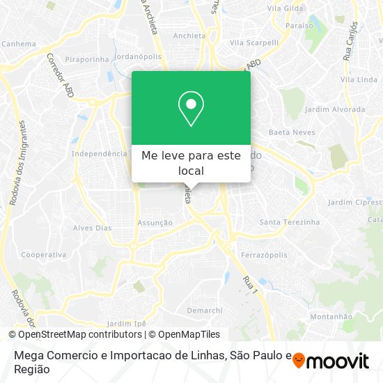 Mega Comercio e Importacao de Linhas mapa