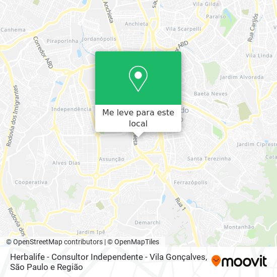Herbalife - Consultor Independente - Vila Gonçalves mapa