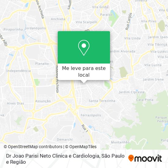 Dr Joao Parisi Neto Clinica e Cardiologia mapa