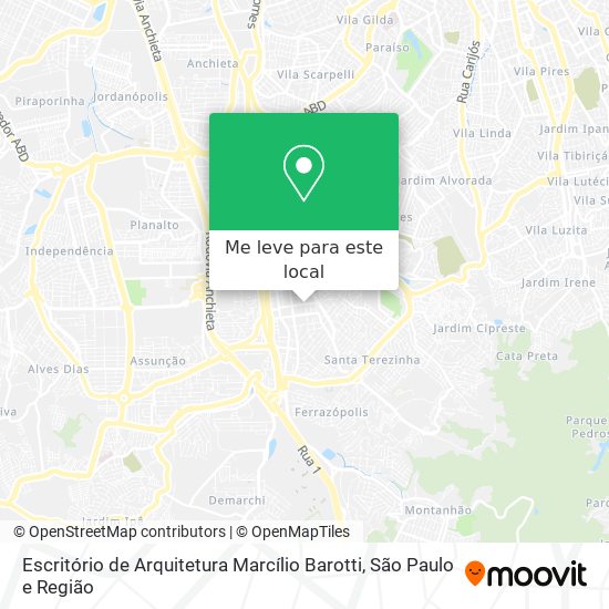 Escritório de Arquitetura Marcílio Barotti mapa