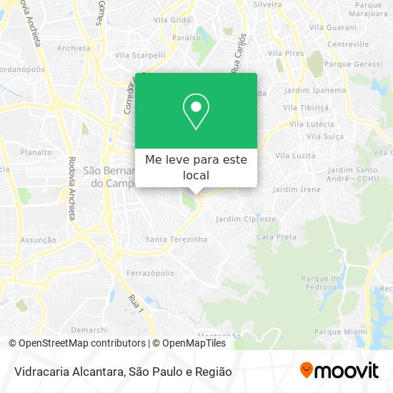 Vidracaria Alcantara mapa