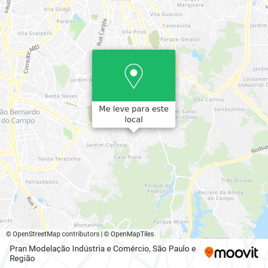 Pran Modelação Indústria e Comércio mapa