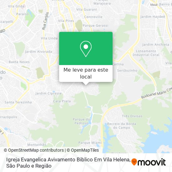 Igreja Evangelica Avivamento Biblico Em Vila Helena mapa