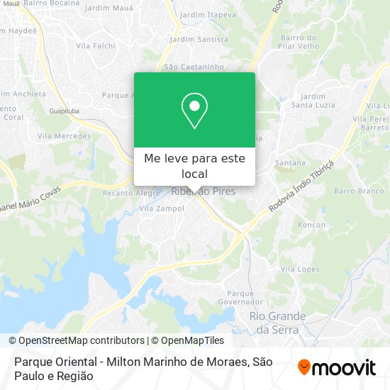 Parque Oriental - Milton Marinho de Moraes mapa