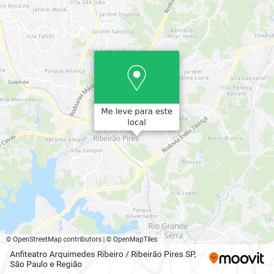 Anfiteatro Arquimedes Ribeiro / Ribeirão Pires SP mapa