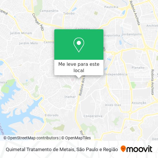 Quimetal Tratamento de Metais mapa