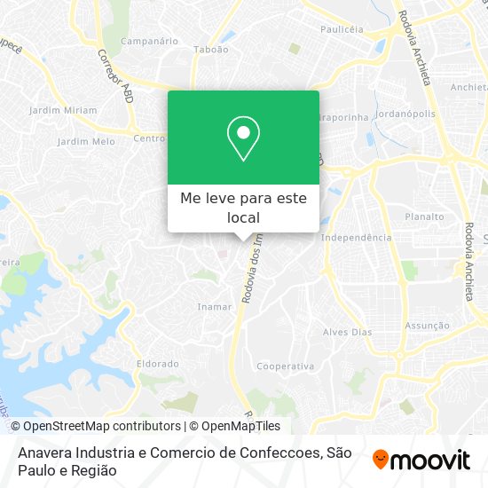 Anavera Industria e Comercio de Confeccoes mapa