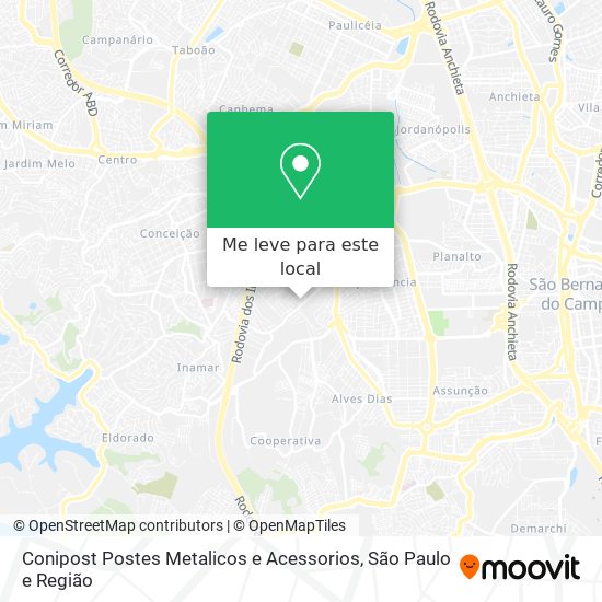 Conipost Postes Metalicos e Acessorios mapa