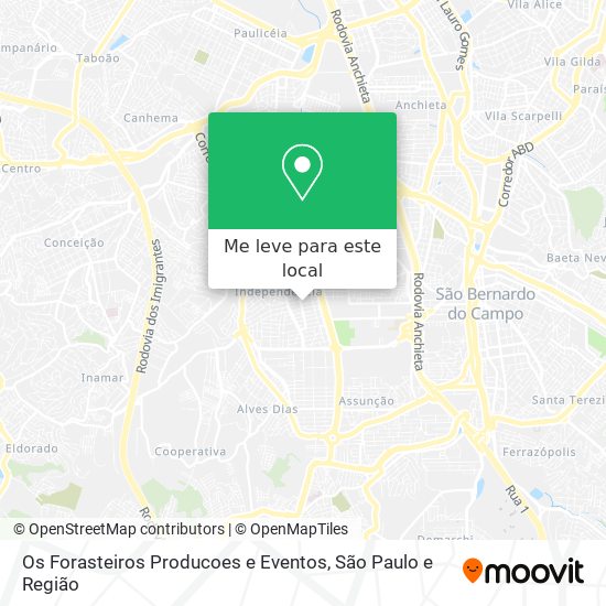 Os Forasteiros Producoes e Eventos mapa