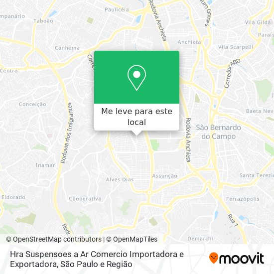 Hra Suspensoes a Ar Comercio Importadora e Exportadora mapa