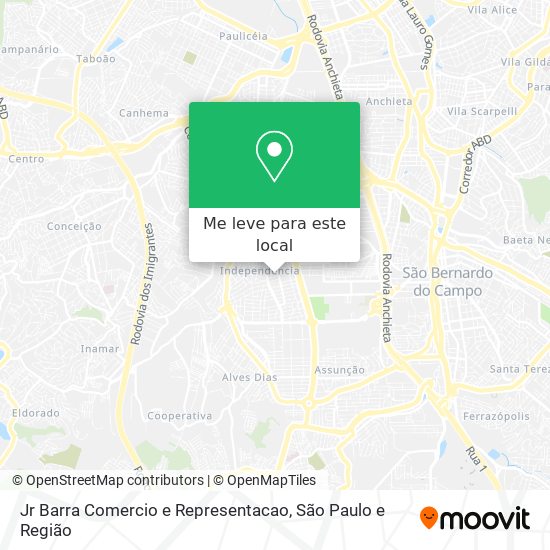 Jr Barra Comercio e Representacao mapa