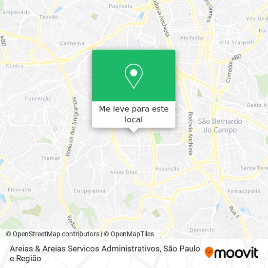 Areias & Areias Servicos Administrativos mapa