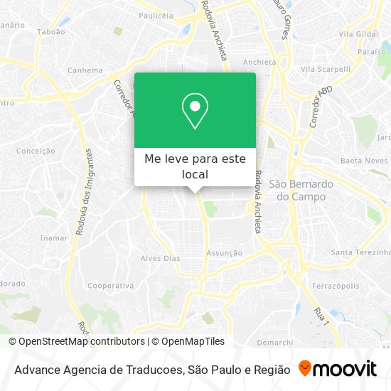 Advance Agencia de Traducoes mapa