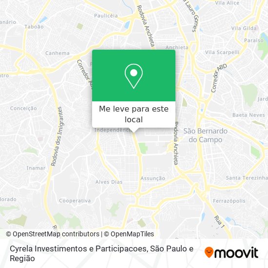 Cyrela Investimentos e Participacoes mapa