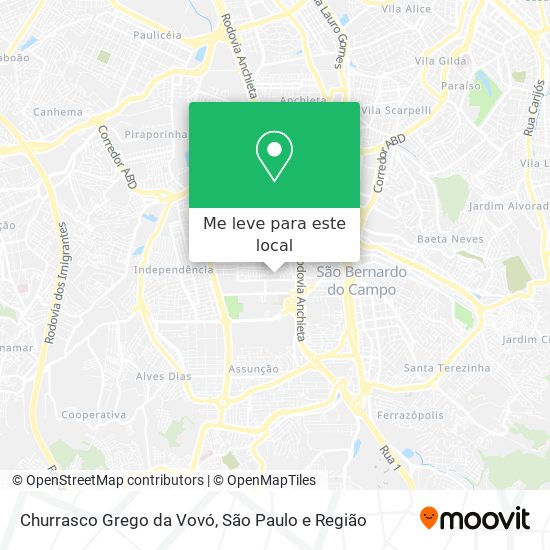 Churrasco Grego da Vovó mapa