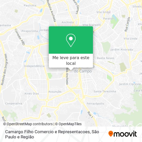 Camargo Filho Comercio e Representacoes mapa
