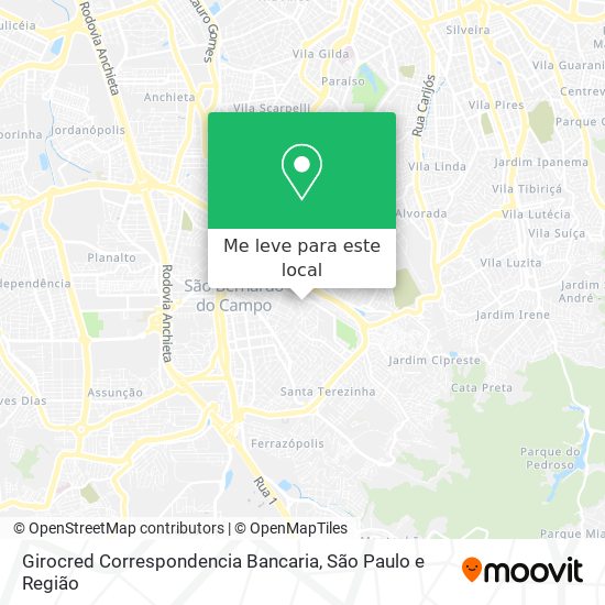 Girocred Correspondencia Bancaria mapa