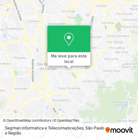 Segman Informática e Telecomunicações mapa