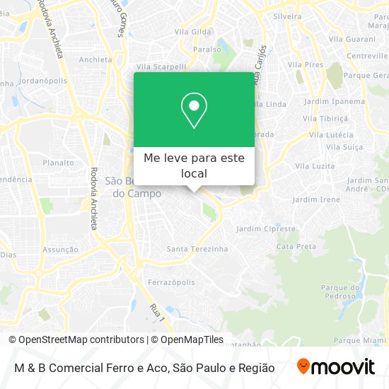 M & B Comercial Ferro e Aco mapa