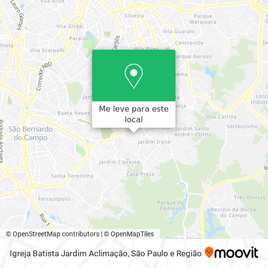 Igreja Batista Jardim Aclimação mapa
